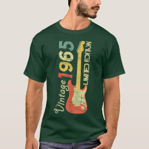 Born In 1965,Acustic Electric Bass Guitar Music Bi T-Shirt