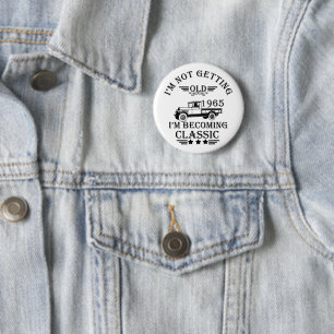 Born in 1965 Elegant Vintage Birthday Party Gift 6 Cm Round Badge