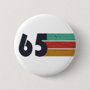 Born in 1965 Vintage Birthday Party 6 Cm Round Badge
