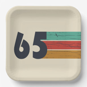 Born in 1965 vintage birthday party paper plate