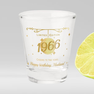 Born in 1966 60th birthday party drinks barware shot glass