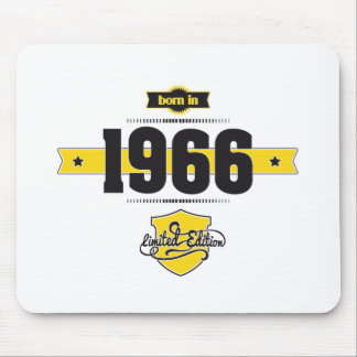 born in 1966 (choco&yellow) mouse pad