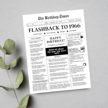 Born in 1966 Mock Newspaper