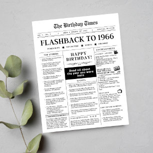 Born in 1966 Mock Newspaper