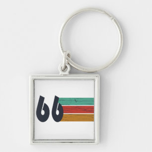 Born in 1966 vintage 60th birthday gift key ring