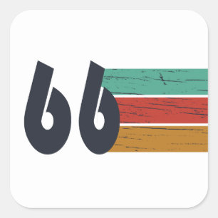 Born in 1966 vintage 60th birthday party square sticker