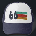 Born in 1966 vintage 60th birthday party trucker hat<br><div class="desc">Add some originality to your wardrobe with this vintage sunset birthday graphic design featuring an awesome typography font. It's a great gift idea for men,  women,  husbands,  wives,  grandmothers,  and grandfathers who will love this unique artwork. The perfect funny holiday present for a happy birthday party.</div>