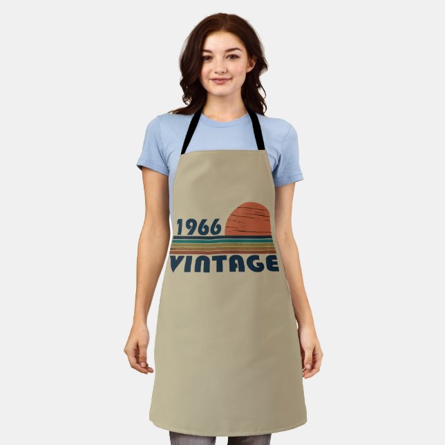 Born in 1966 vintage birthday apron (Worn)