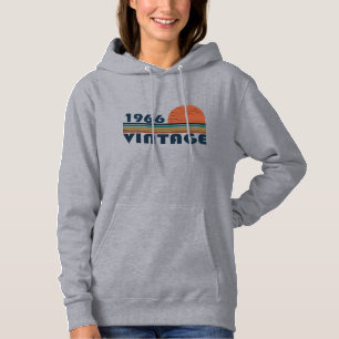 Born in 1966 vintage birthday hoodie