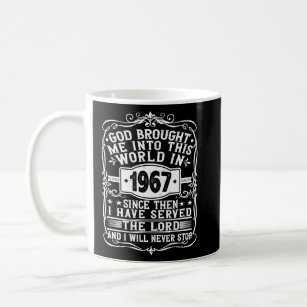 Born In 1967 Birthday Vintage God & Christian Made Coffee Mug