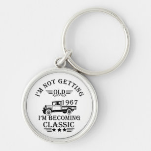 Born in 1967 elegant vintage birthday gift key ring
