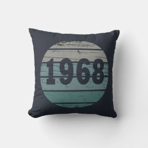 Born in 1968 vintage birthday gift cushion