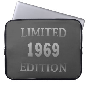 Born in 1969 Elegant Modern Birthday Gift Laptop Sleeve