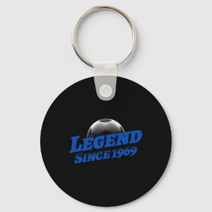 Born In 1969 Soccer Fan Birthday Legendary Legend Key Ring