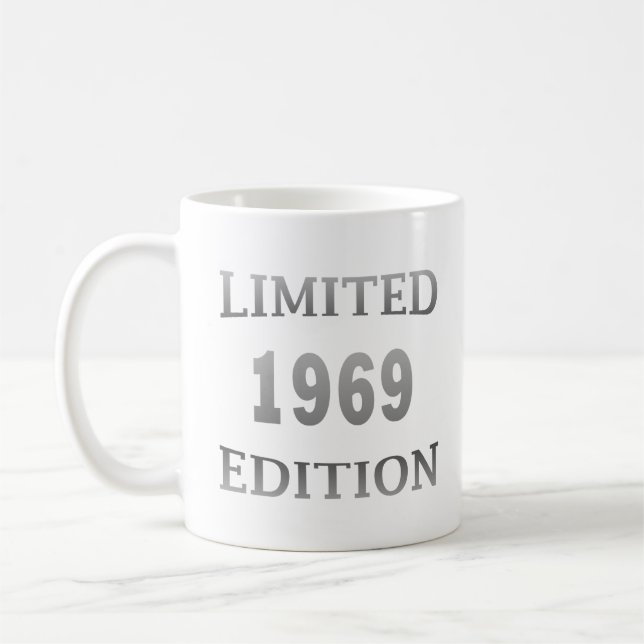 born in 1969 vintage birthday coffee mug (Left)