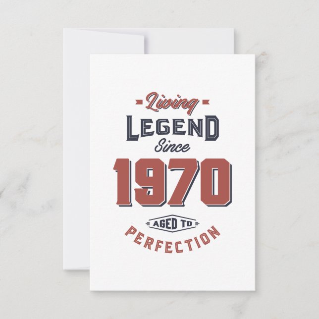 Born in 1970 Birthday RSVP Card (Front)