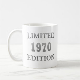 Born in 1970 elegant modern birthday gift coffee mug