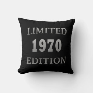 born in 1970 limited edition birthday gift cushion