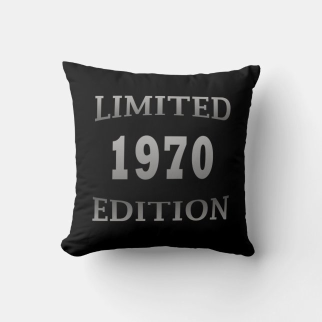 born in 1970 limited edition birthday gift cushion (Front)