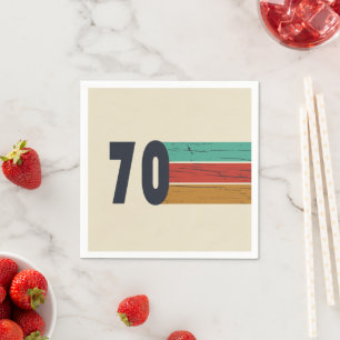 Born in 1970 vintage birthday napkin