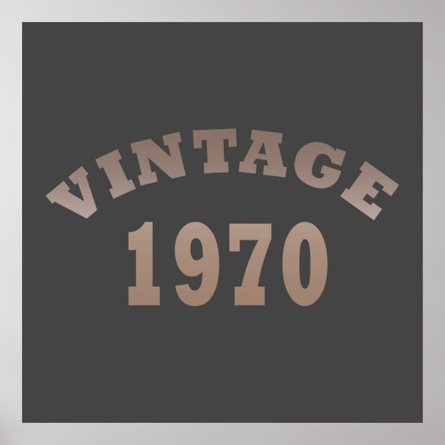 Born in 1970 vintage birthday poster (Front)