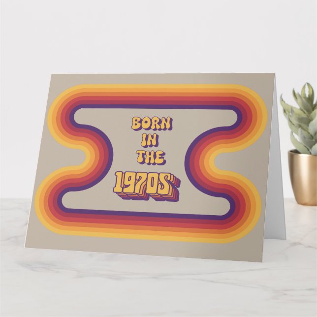 Born in 1970s, Millennials, Gen X, Birth Year Card (Small Plant)