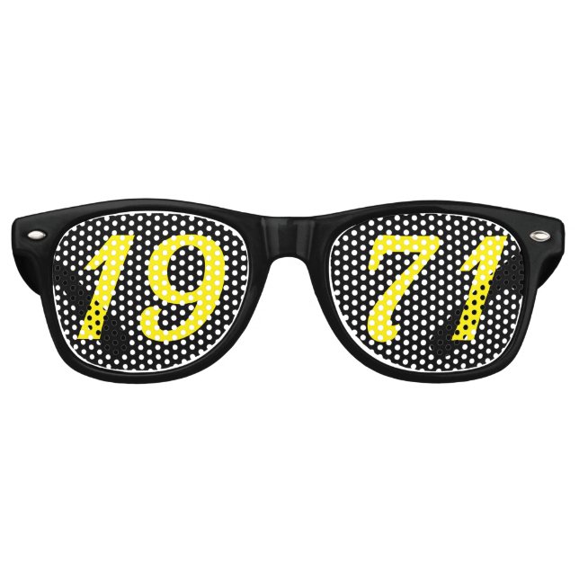 Born in 1971 55th birthday fun shades sunglasses (Front)