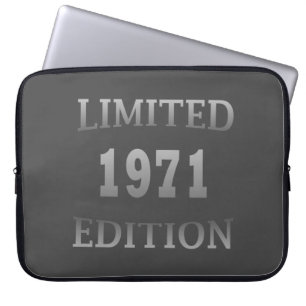 Born in 1971 elegant modern birthday gift laptop sleeve