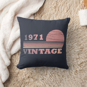 born in 1971 vintage birthday gift cushion