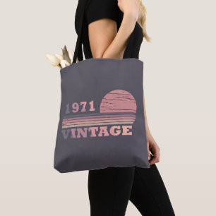 born in 1971 vintage birthday gift tote bag