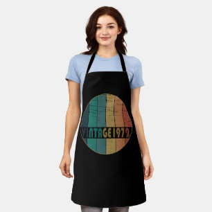 Born in 1972 colourful vintage style birthday gift apron