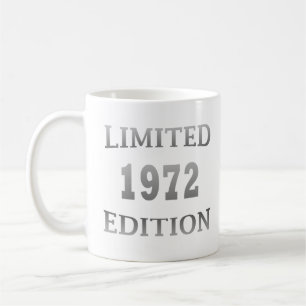 born in 1972 elegant modern birthday gift coffee mug