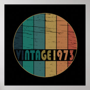 Born in 1973 classic retro poster