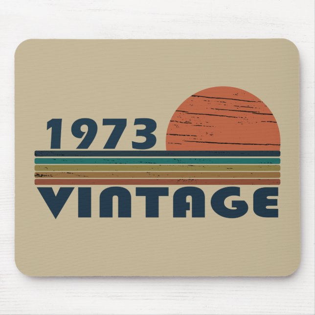 Born in 1973 classic sunset mouse pad (Front)