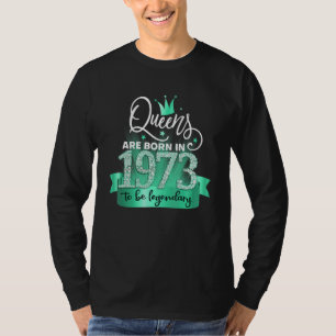Born in 1973 I Black Turquoise Party Outfit & Acce T-Shirt