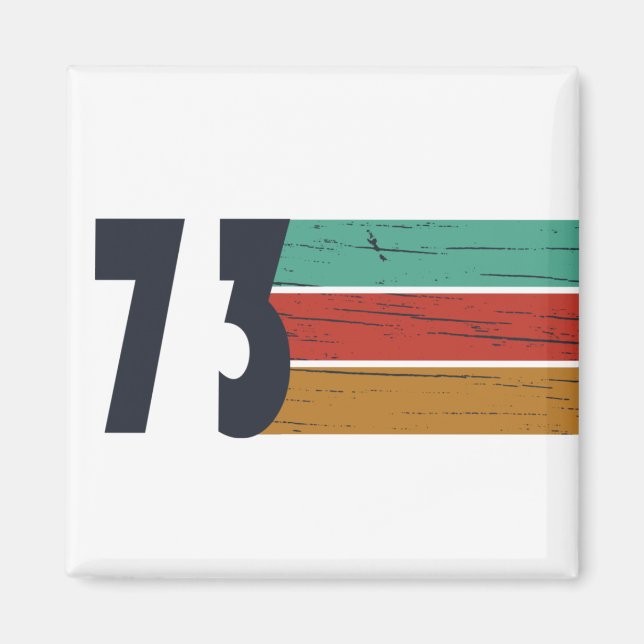 Born in 1973 vintage birthday gift magnet (Front)