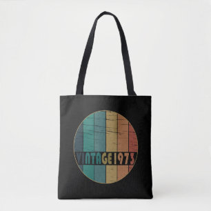 born in 1973 vintage birthday gift tote bag