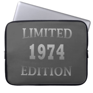 Born in 1974 birthday gift laptop sleeve