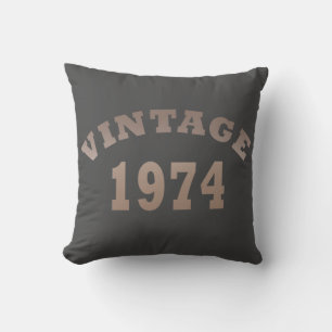 born in 1974 vintage birthday cushion
