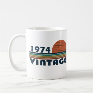 Born in 1974 vintage birthday gift coffee mug