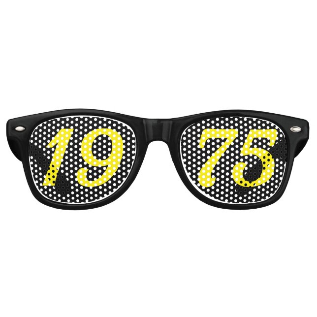 Born in 1975 50th birthday fun shades sunglasses (Front)