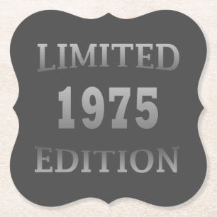 Born in 1975 50th birthday limited edition paper coaster