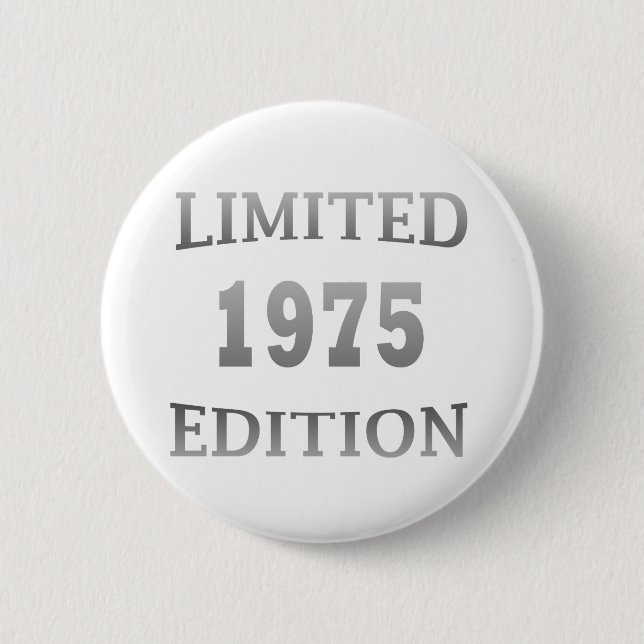 born in 1975 birthday party 6 cm round badge (Front)