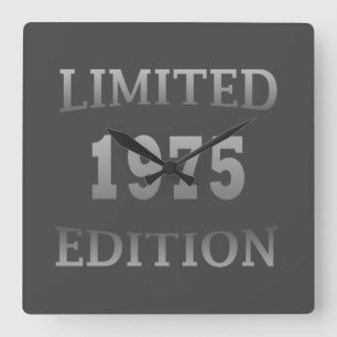 Born in 1975 elegant modern birthday gift square wall clock