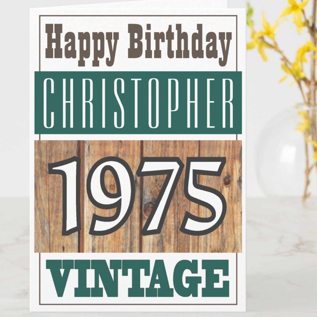 Born in 1975 Greetings Card (Creator Uploaded)