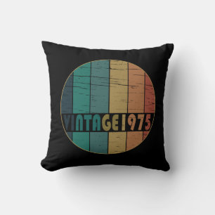 Born in 1975 vintage birthday gift cushion