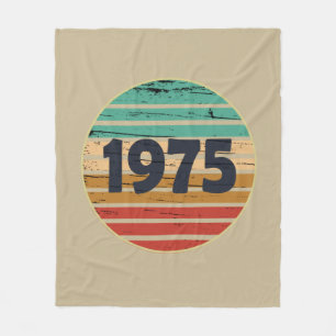Born in 1975 vintage birthday gift fleece blanket