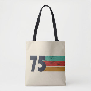 Born in 1975 vintage birthday gift tote bag