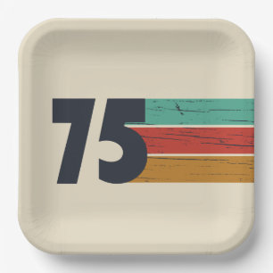 Born in 1975 vintage birthday party paper plate