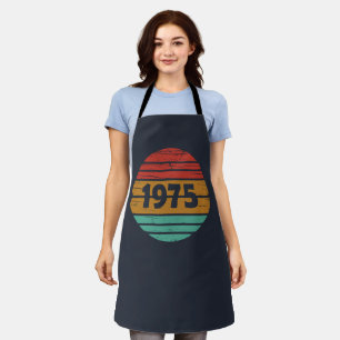 Born in 1975 vintage style birthday gift apron